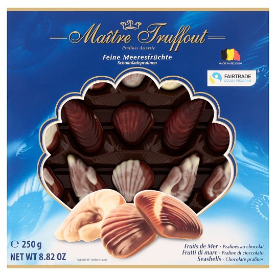 Maître Truffout Čokoládové pralinky s náplní s příchutí lískových ořechů 250g