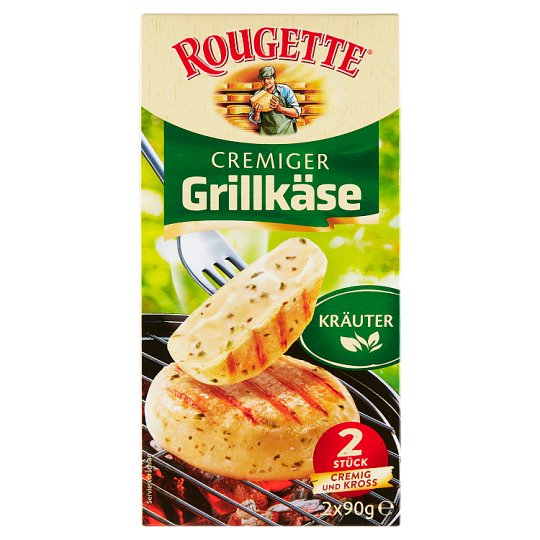 Rougette Natur Ripened Cheese with White Mold on the Surface Herbs 2 x 90g (180g)