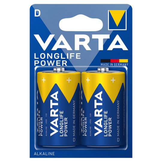 VARTA Longlife Power D Alkaline Batteries 2 pcs