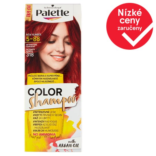 Schwarzkopf Palette Color Shampoo barva na vlasy Intenzivní Červený 5-88 (318)