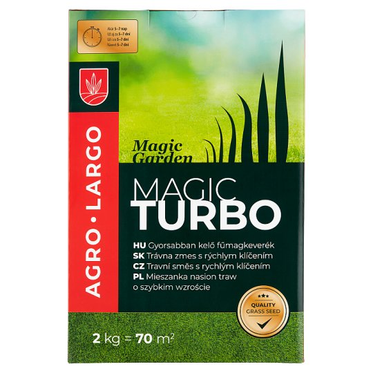 AgroLargo Magic Garden Magic Turbo Grass Seed Mixture 2kg Tesco Groceries