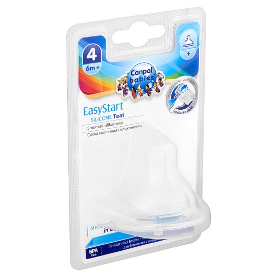 Canpol Babies Easy Start Dudlík silikonový široký, kaše 6m+
