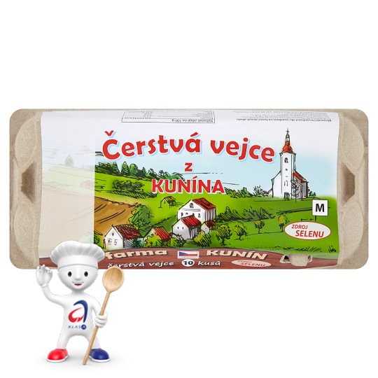 Čerstvá vejce z Kunína M 10 ks