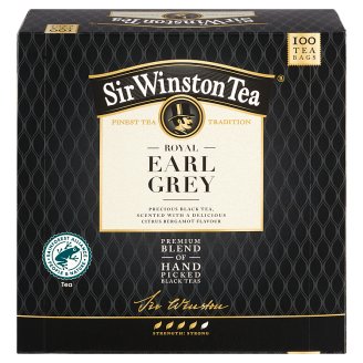 Sir Winston Tea Earl Grey, černý čaj, 100 sáčků, 175g
