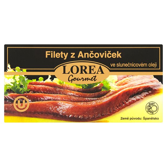 Lorea Gourmet Filety z ančoviček ve slunečnicovém oleji 50g