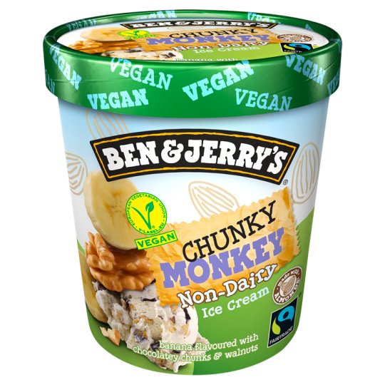 Ben & Jerry´s Non Dairy Chunky Monkey Ice Cream Tub 500ml - Tesco ...