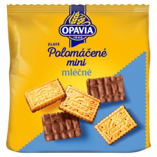 Opavia Zlaté Semi-Dipped Mini Milk Biscuits 145g