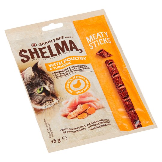 Shelma Grain Free Meaty Sticks with Poultry & Turmeric 15g