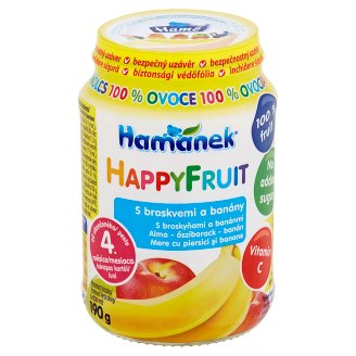Hamánek Happy Fruit S broskvemi a banány 190g