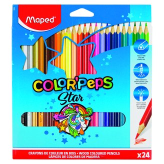 Maped Color'Peps Barevné pastelky trojboké 24 ks