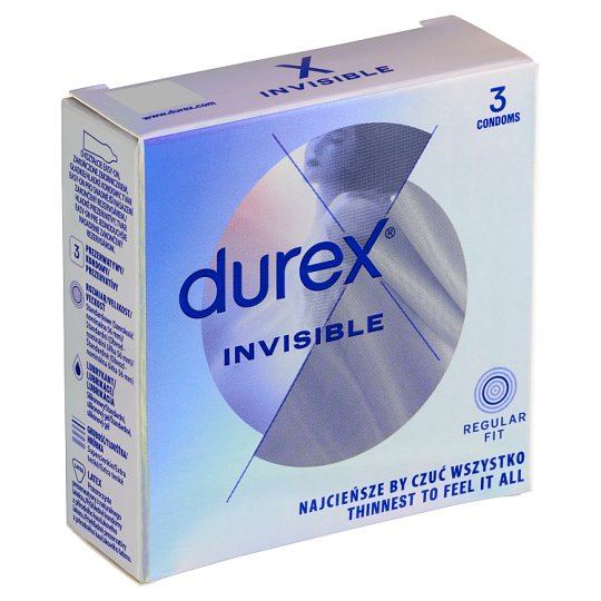 Durex Invisible Extra Thin Extra Sensitive kondomy 3 ks