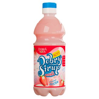 Dobrá voda Dobrý sirup do mléka s příchutí jahoda 0,5l