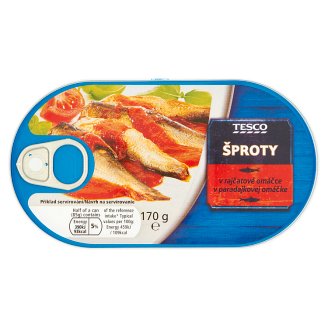 Tesco Šproty v rajčatové omáčce 170g