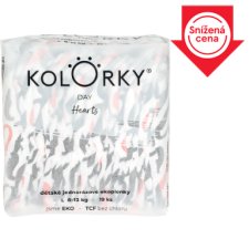 Kolorky Day Hearts dětské jednorázové ekoplenky L 8-13 kg 19 ks