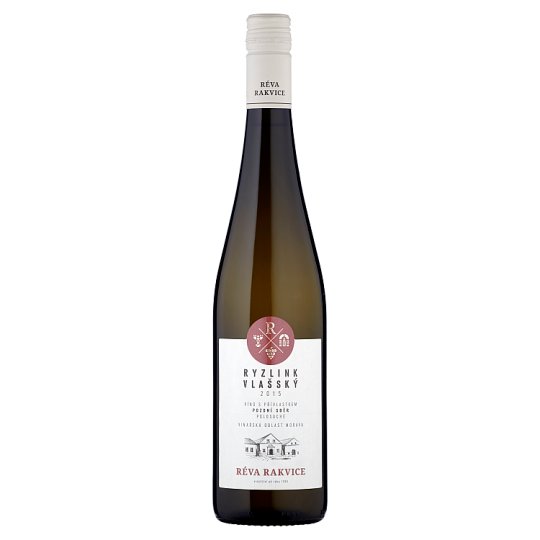 Réva Rakvice Ryzlink vlašský víno s přívlastkem pozdní sběr polosuché 750ml