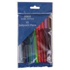 Tesco Rainbow Ballpoint Pens 10 pcs