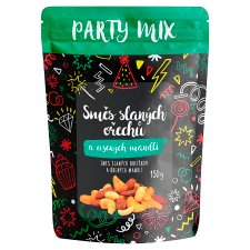 Směs slaných ořechů a uzených mandlí Party mix 150g
