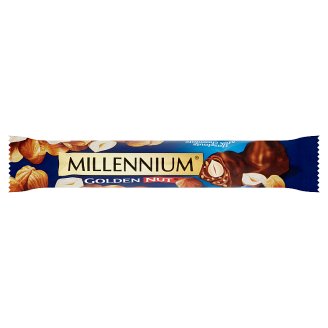 Millennium Mléčná čokoláda s náplní a celými lískovými oříšky 40g