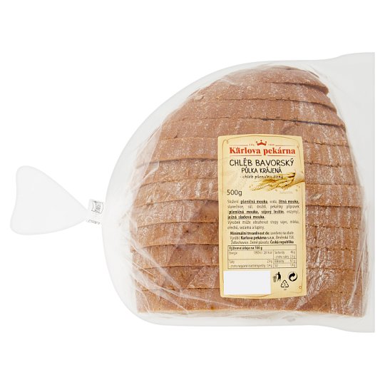 Karlova pekárna Chléb bavorský půlka krájená 500g