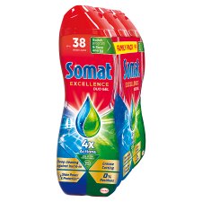 Somat Excellence Duo Dishwasher Gel 3 x 684ml