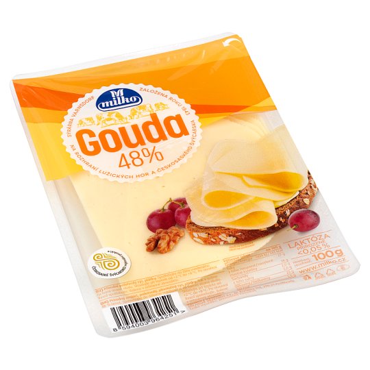 Milko Gouda plátky 48% 100g