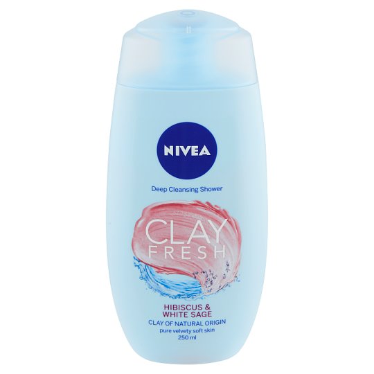 Nivea Clay Fresh Hibiscus & White Sage Sprchový gel 250ml Tesco Potraviny