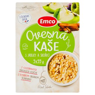 Emco Ovesná kaše s jablky a skořicí 5 x 55g