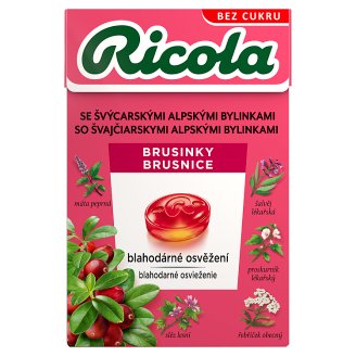 Ricola Brusinky švýcarské bylinné bonbóny 40g