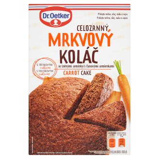 Dr. Oetker Celozrnný mrkvový koláč se lněnými semínky 500g