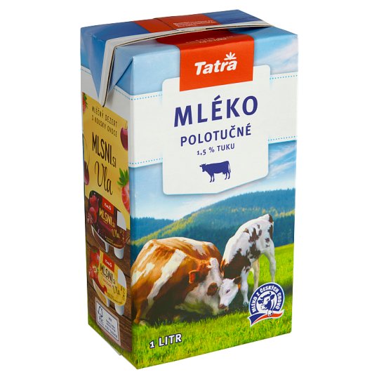 Tatra Mléko polotučné 1,5% tuku 1l