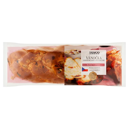 Tesco Plaited Bread with Raisins and Almonds 500g
