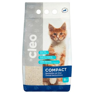 Cleo Compact hrudkující stelivo bentonit pro kočky 5l