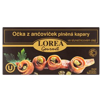 Lorea Gourmet Očka z ančoviček plněná kapary ve slunečnicovém oleji 50g