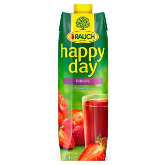 Rauch Happy Day Vícedruhová ovocná šťáva z jahodového pyré a vícedruhové šťávy/pyré koncentrátů 1l