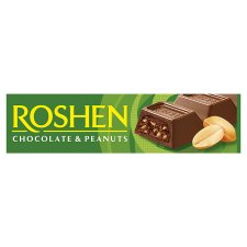 Roshen Bar with Peanut Filling and Crunchy Cereals in Milk Chocolate 38g