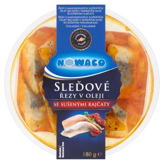 Nowaco Sleďové řezy v oleji se sušenými rajčaty 180g