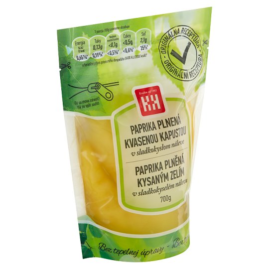 H+H Pepper Filled with Sauerkraut Pickled in a Sweet and Sour Brine 700g