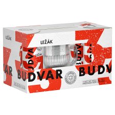 Budvar 33 pivo ležák světlý 5 x 0,5l + pohár 0,3 l