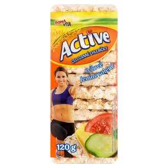 Bona Vita Active Celozrnné chlebíčky rýžové jemně solené 120g