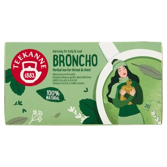 TEEKANNE Broncho bylinný čaj na hrdlo & hrudník, 20 sáčků, 40g