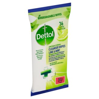 Dettol Limeta a Máta antibakteriální ubrousky na povrchy 36 ks
