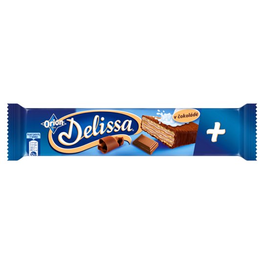 ORION Delissa Plus oplatka s kakaovou náplní máčená v mléčné čokoládě 44g
