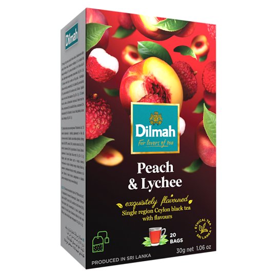 Dilmah Peach & Lychee cejlonský černý čaj 20 x 1,5g