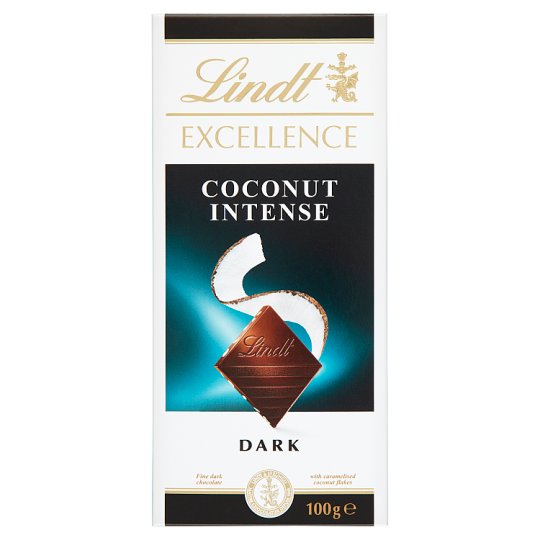 Lindt Excellence Extra hořká čokoláda s karamelizovanými kousky kokosu 100g