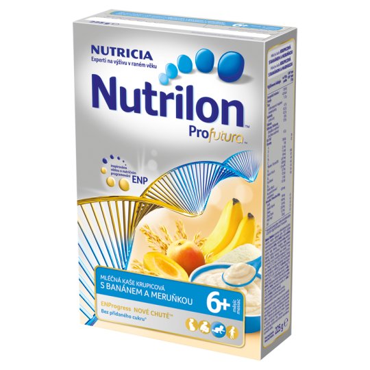 Nutrilon Profutura dětská mléčná kaše krupicová s banánem a meruňkou od uk. 6. měsíce 225g