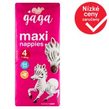 Tesco Gaga Nappies 4 Maxi 7-18kg 64 pcs