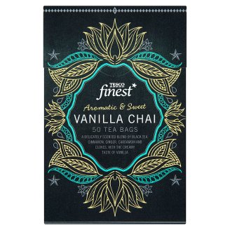 Tesco Finest Ochucený černý čaj aromatizovaný porcovaný 50 sáčků 125g