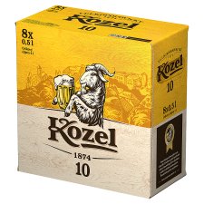 Velkopopovický Kozel 10 Light Draft Beer 8 x 0.5L