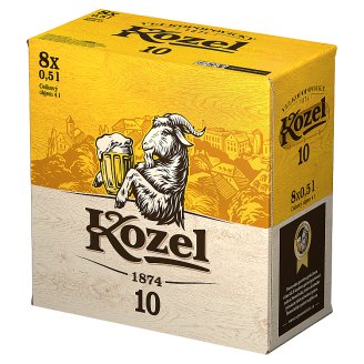 Velkopopovický Kozel Světlé pivo výčepní 8 x 0,5l