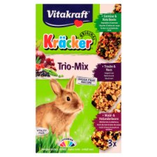 Vitakraft Kräcker Trio-mix králik - zelenina & ořech & lesní plody 3 x 56g